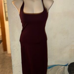 💥Forever 21 Red Spaghetti Strap Sheath Midi Dress